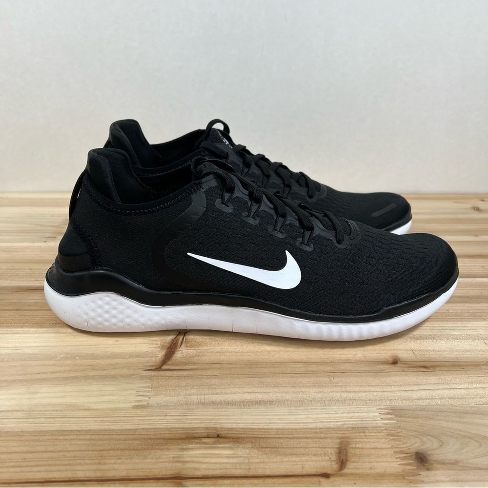 NEW Nike Free Run 2018 Mens road Running training shoes Black white - Picture 3 of 10